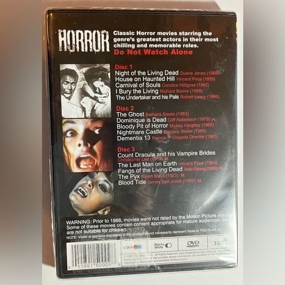 Horror Collection: Do Not Watch Alone 15 Films 3-Disc DVD Set New Sealed Classic - Picture 2 of 3
